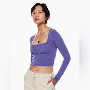 Aritzia Wilfred Free Orbit corset top deep purple Size Small